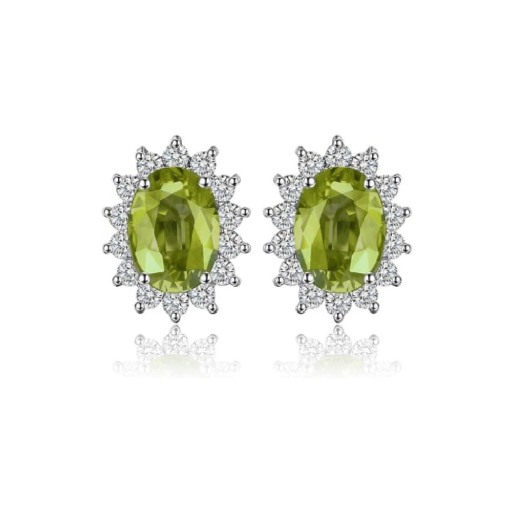❤️ Peridot Earrings - 925 Sterling Silver - Picture 4 of 6
